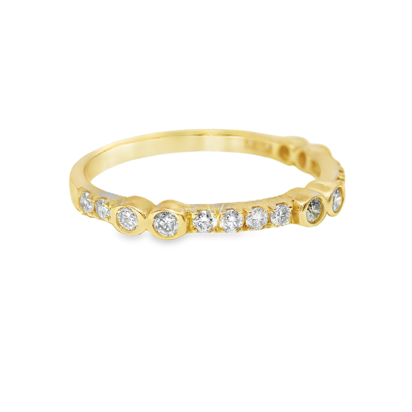0.29CT Diamond Ring 18k Yellow Gold