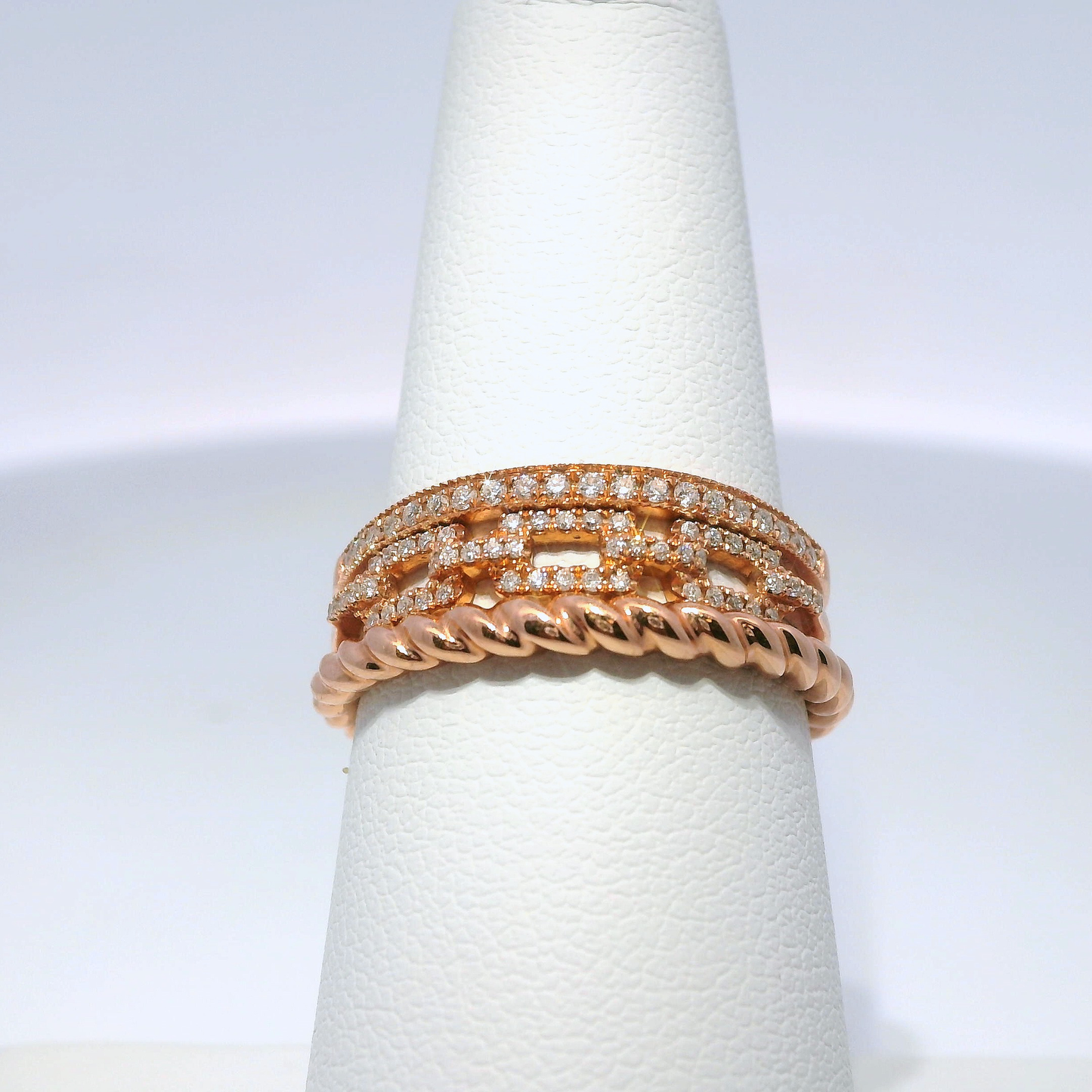 0.17CT Diamond Ring 14k Rose Gold