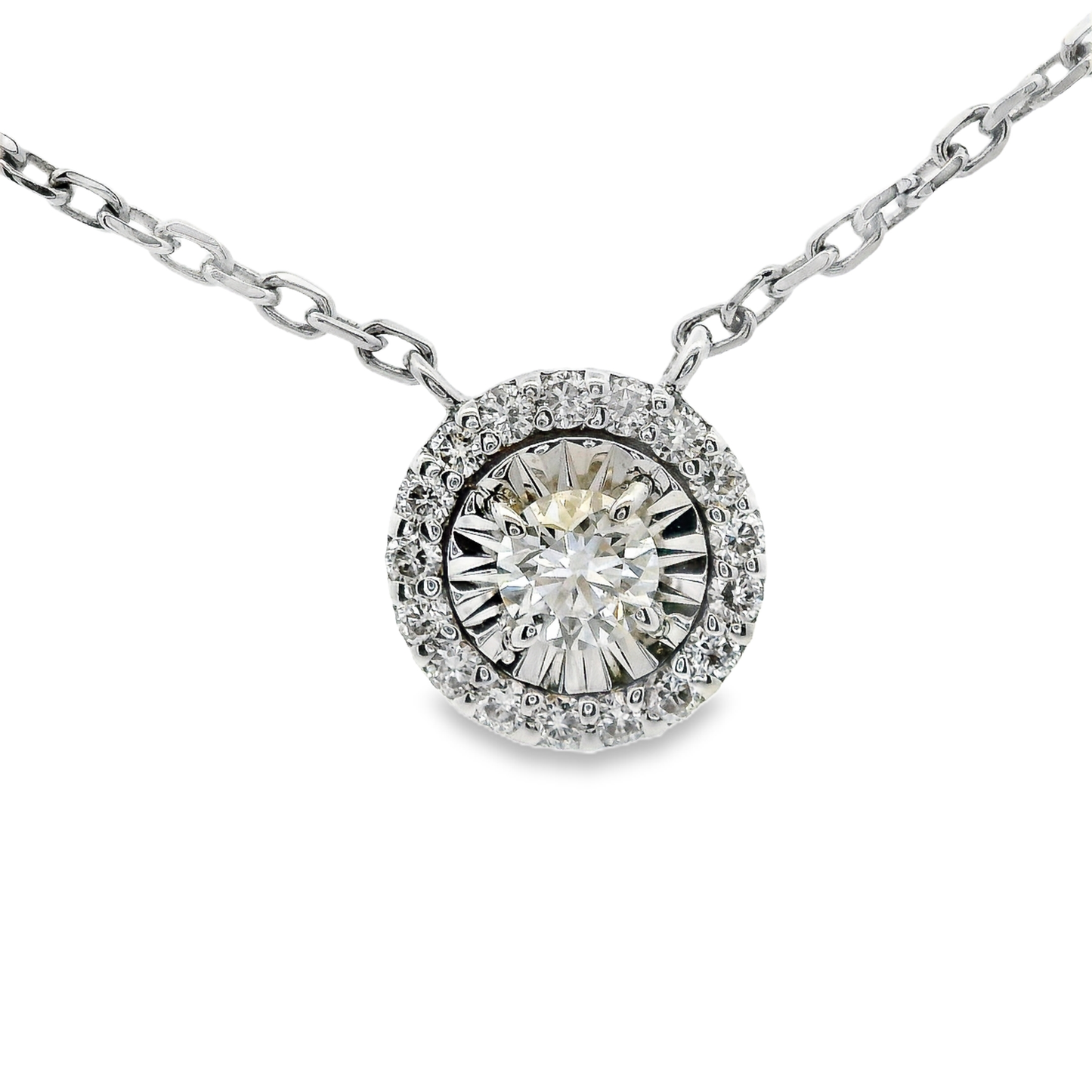 1.51CT Diamond Pendant 18k White Gold