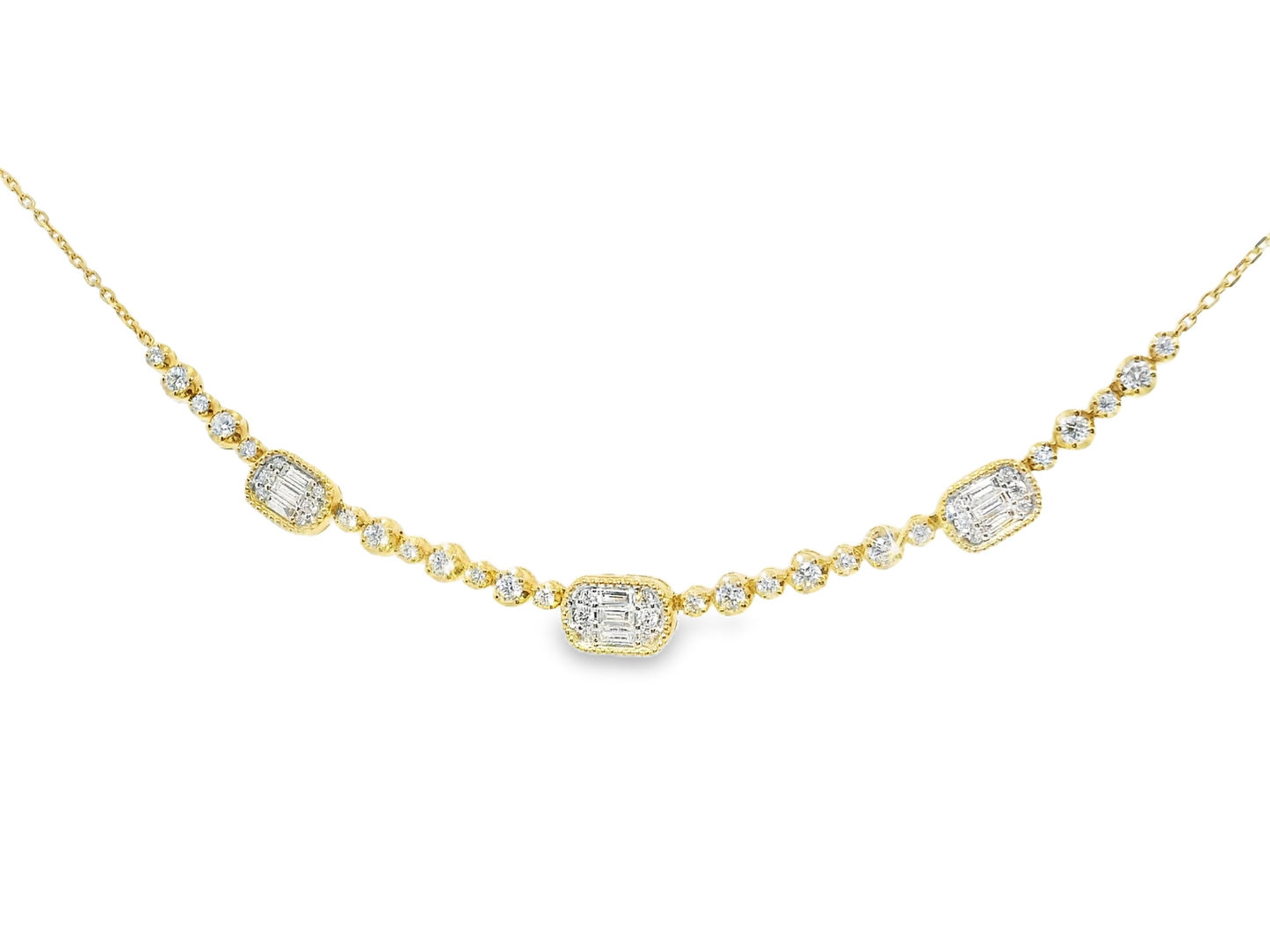 0.97CT Diamond Pendant 14k Yellow Gold