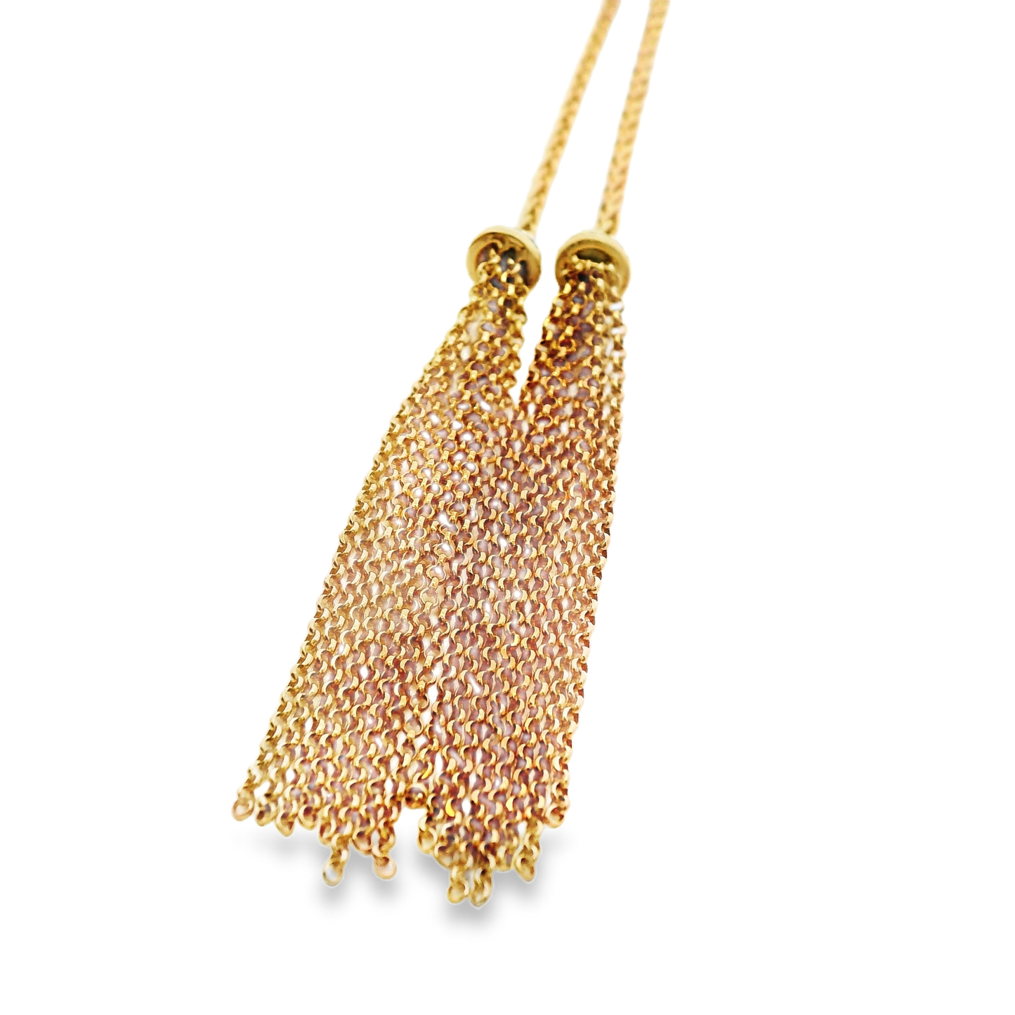 0.68CT Diamond Lariat Pendant 14k Rose Gold