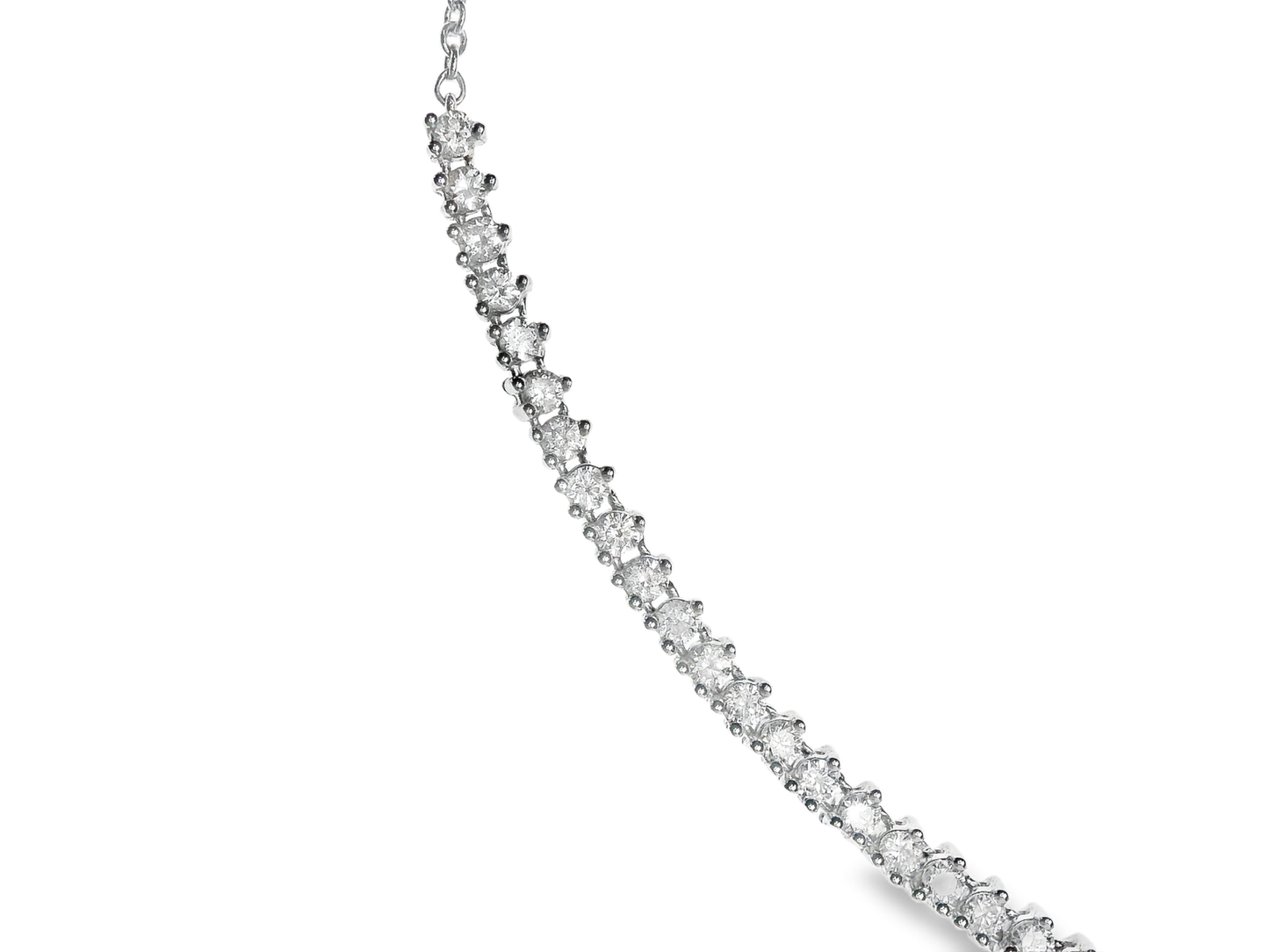 0.85CT Diamond Pendant 14k White Gold