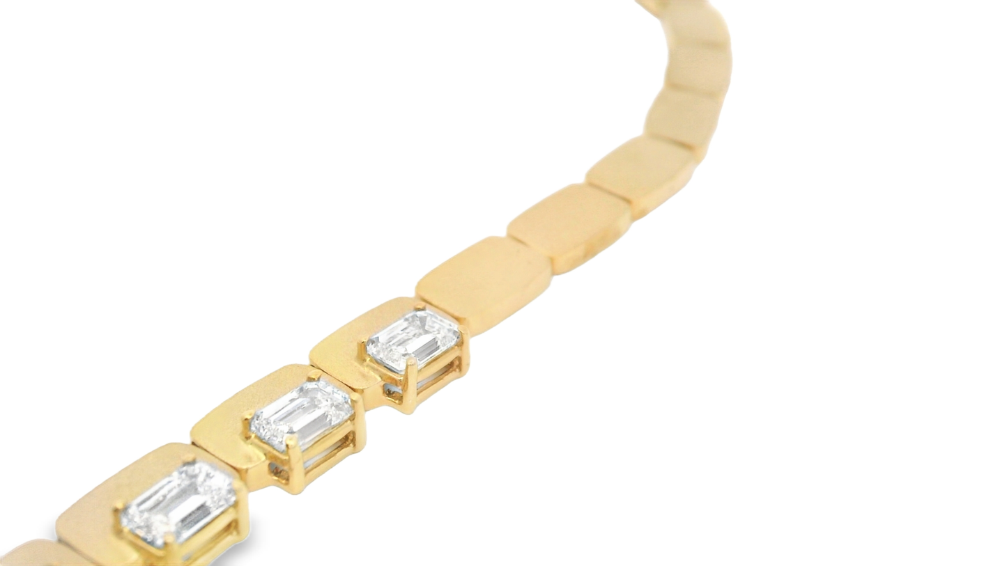 11.14Ct Lab Diamond Necklace 14k Yellow Gold