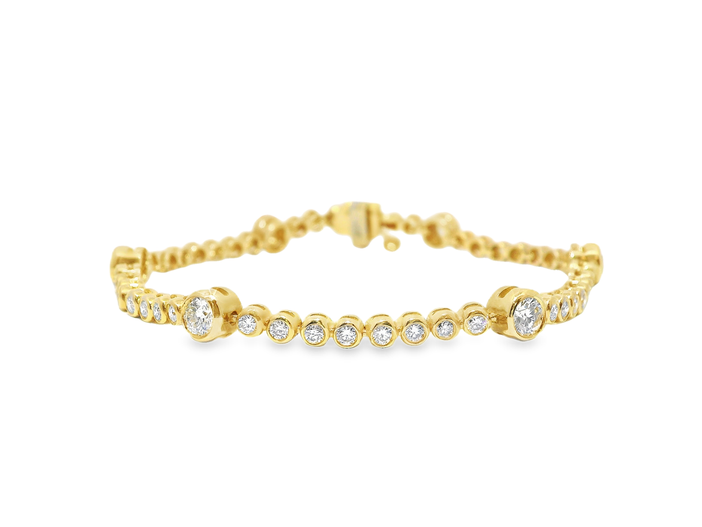 1.86CT Diamond Bezel Bracelet 14k Yellow Gold