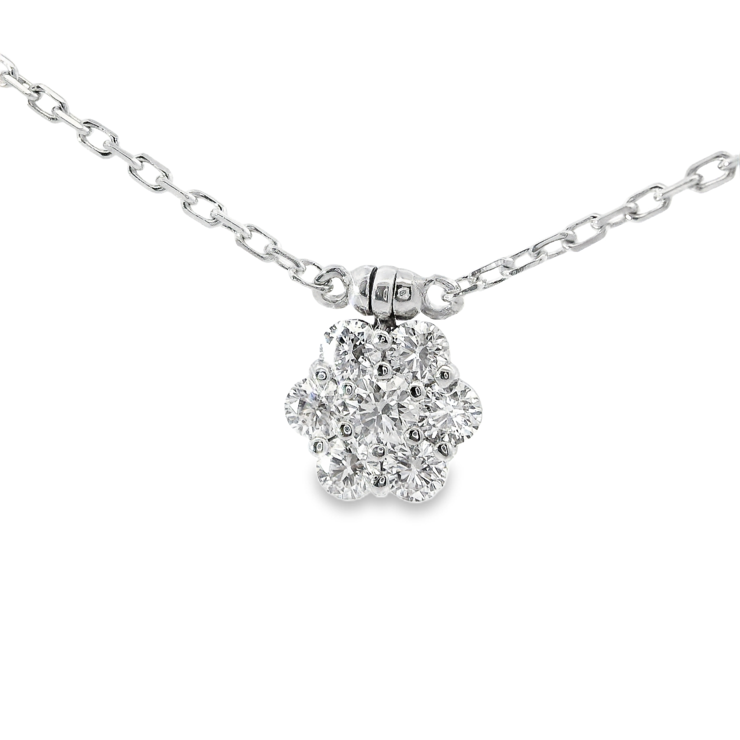 2.25CT Diamond Pendant 14k White Gold