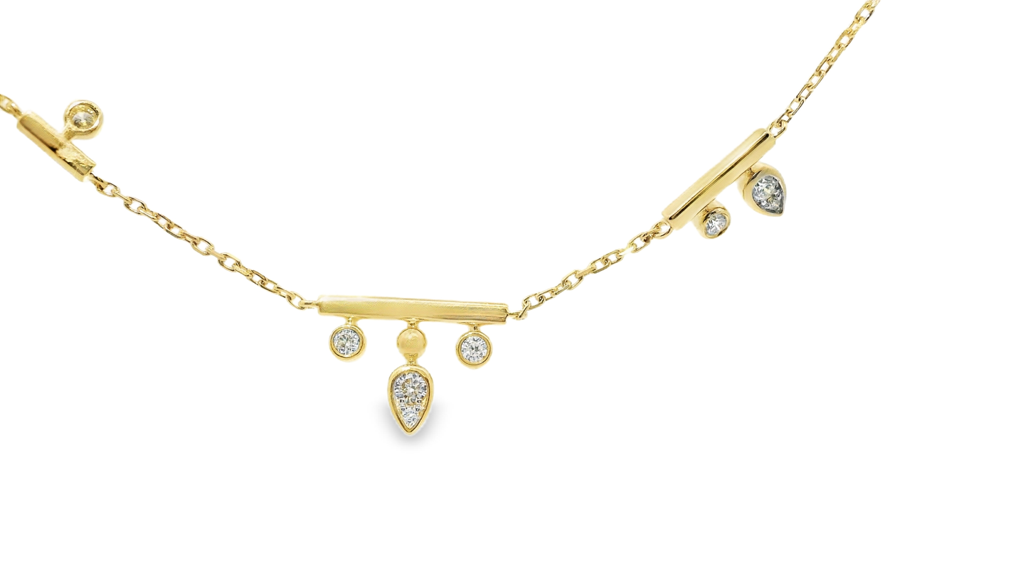 0.45CT Diamond Pendant 14k Yellow Gold