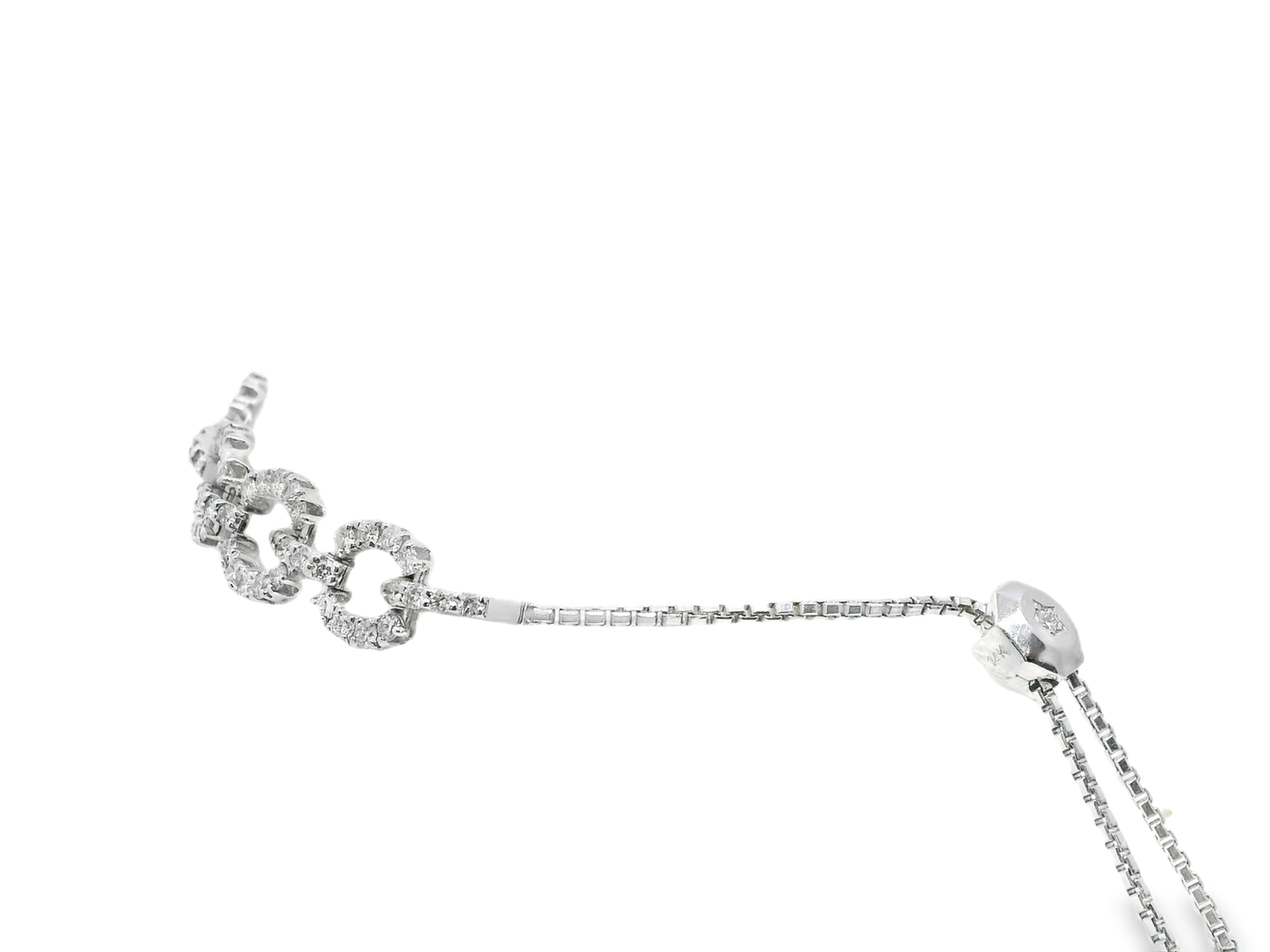2.80CT Diamond Zip Tennis Bracelet 14k White Gold