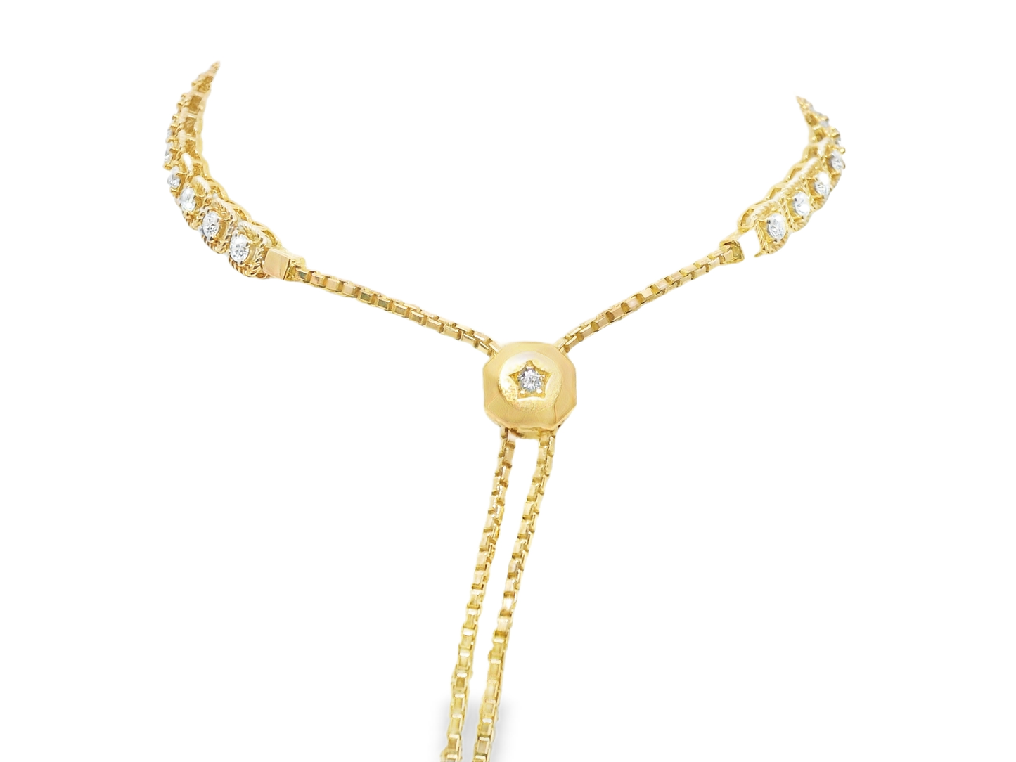 1.15CT Diamond Zip Tennis Bracelet 14k Rose Gold