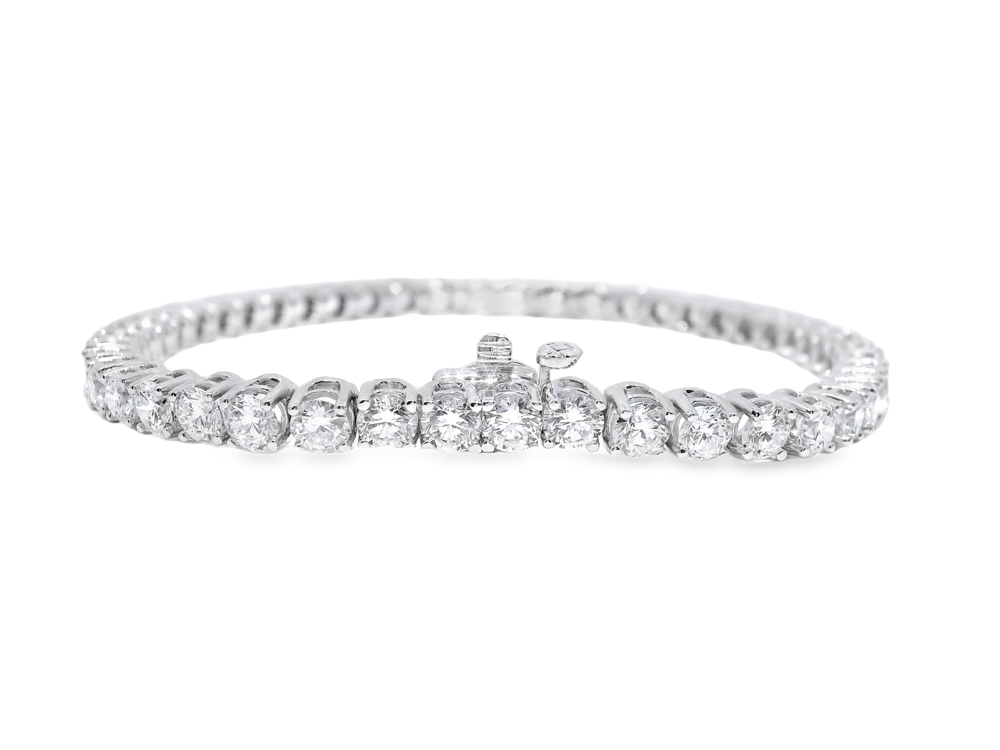 6.05CT Lab Diamond Tennis Bracelet 14k White Gold