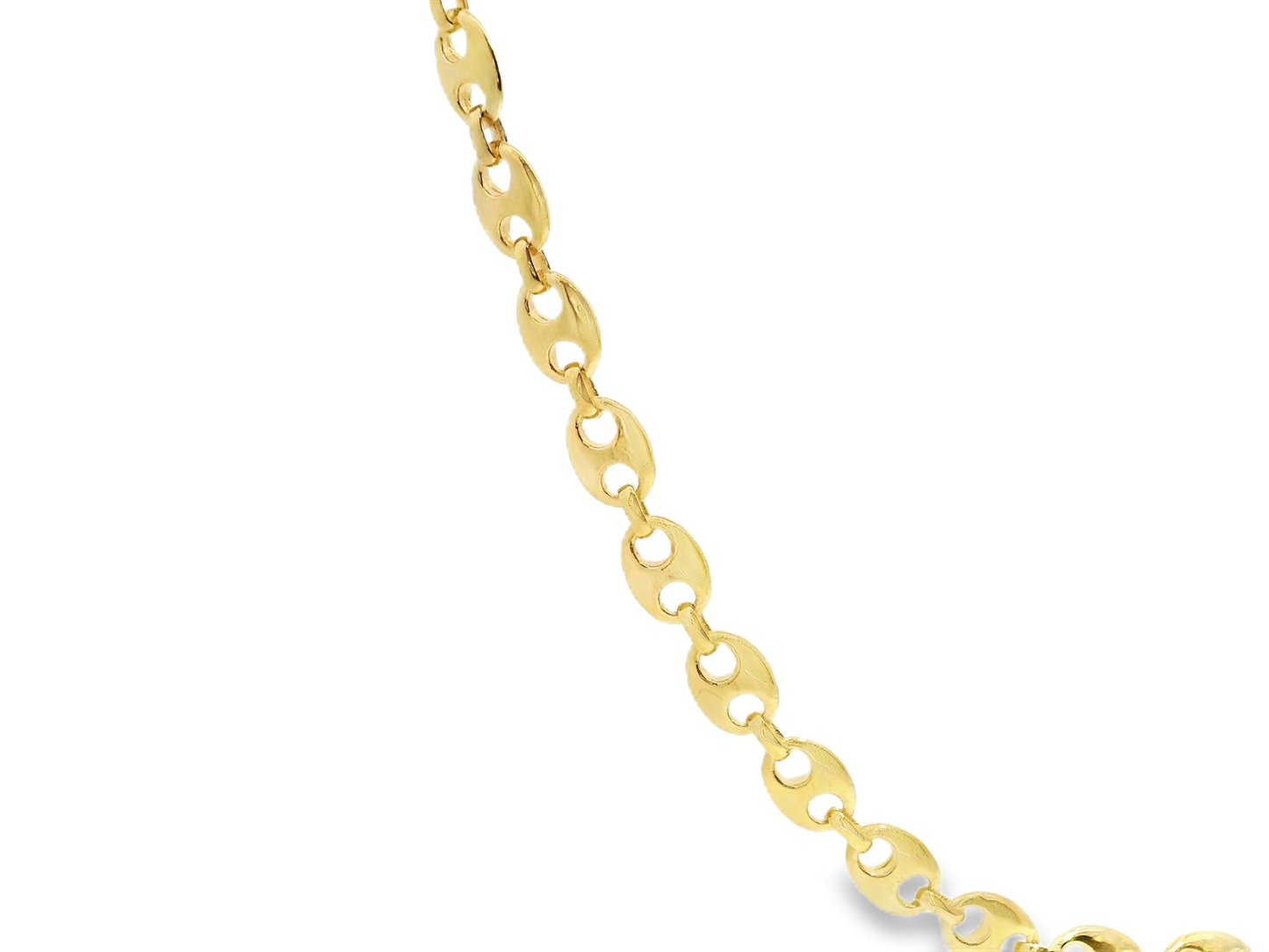 Plain Gold Necklace in 14k Yellow Gold