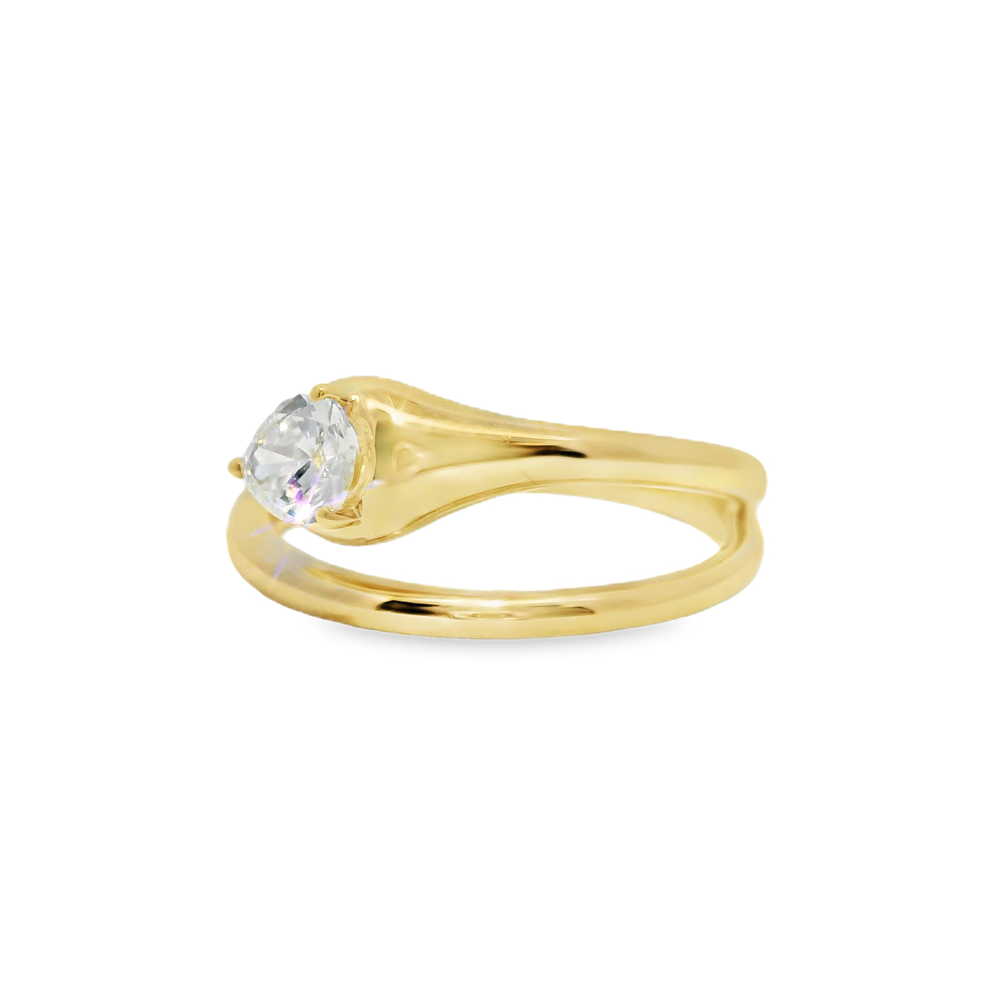 0.43Ct Lab Diamond 14k Yellow Gold Ring