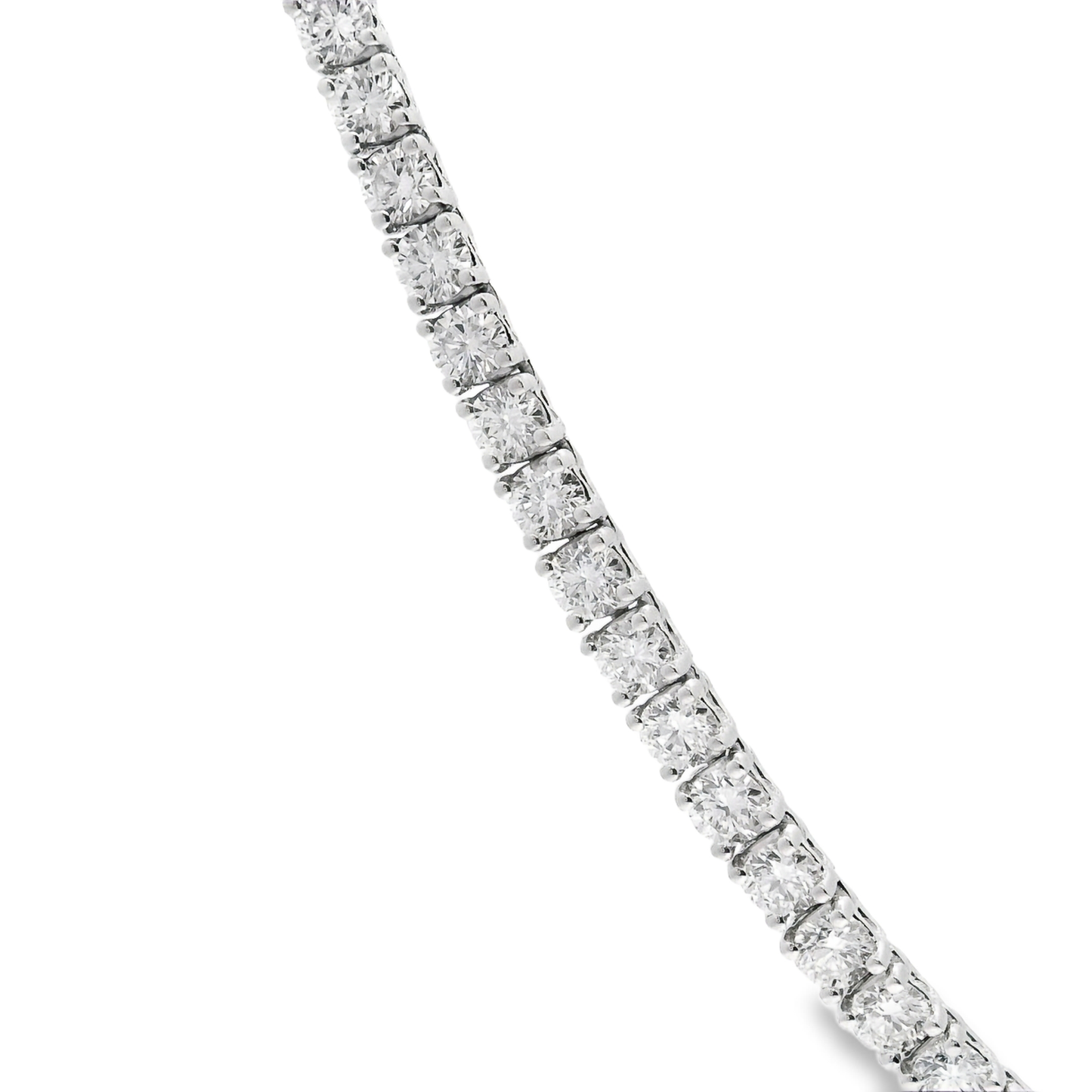 13.63CT Lab Diamond 14K White Gold Tennis Necklace