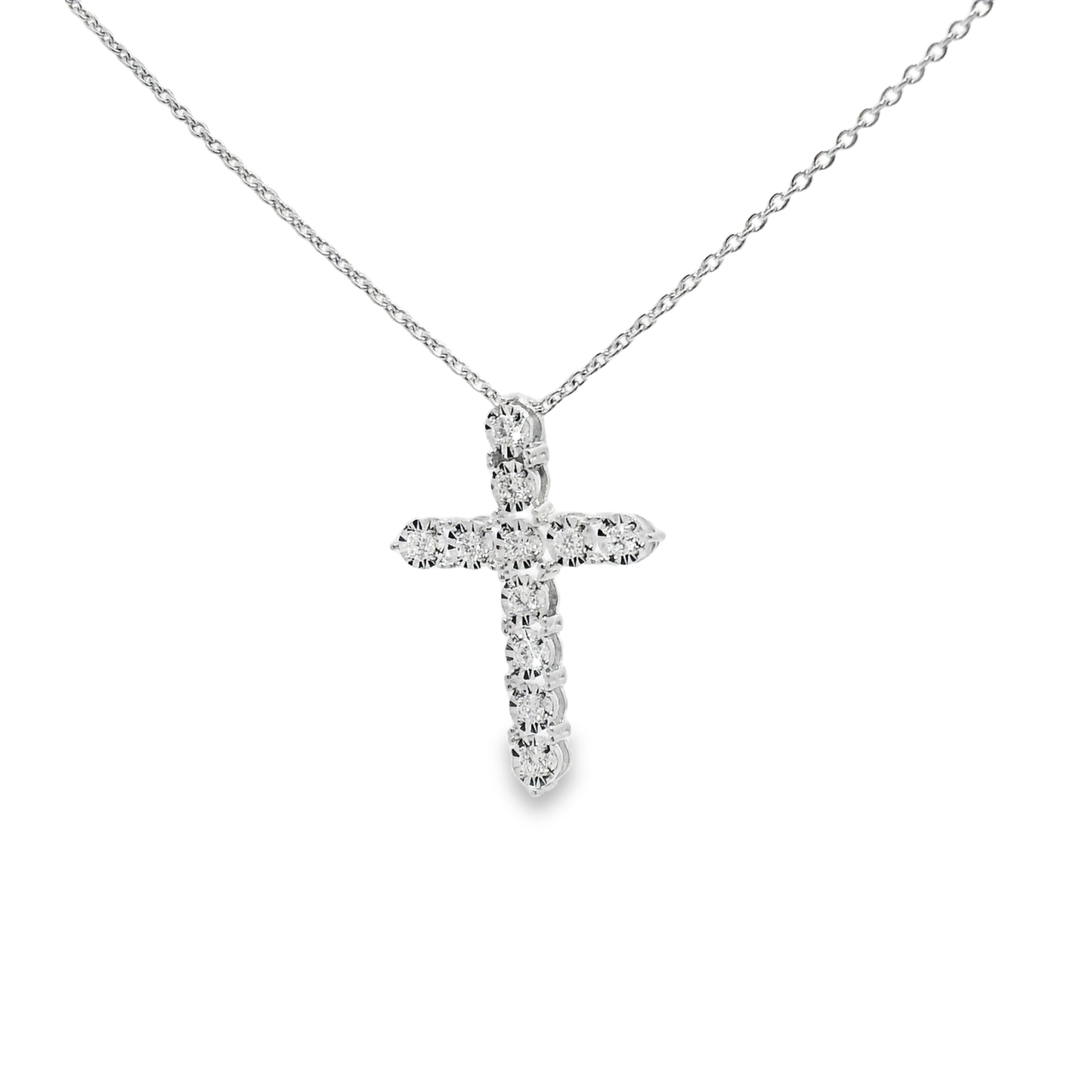 0.25CT Diamond Cross 14k White Gold