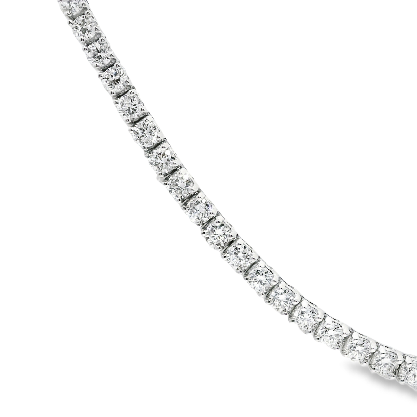 11.04Ct Lab Diamond Tennis Necklace 14K White Gold