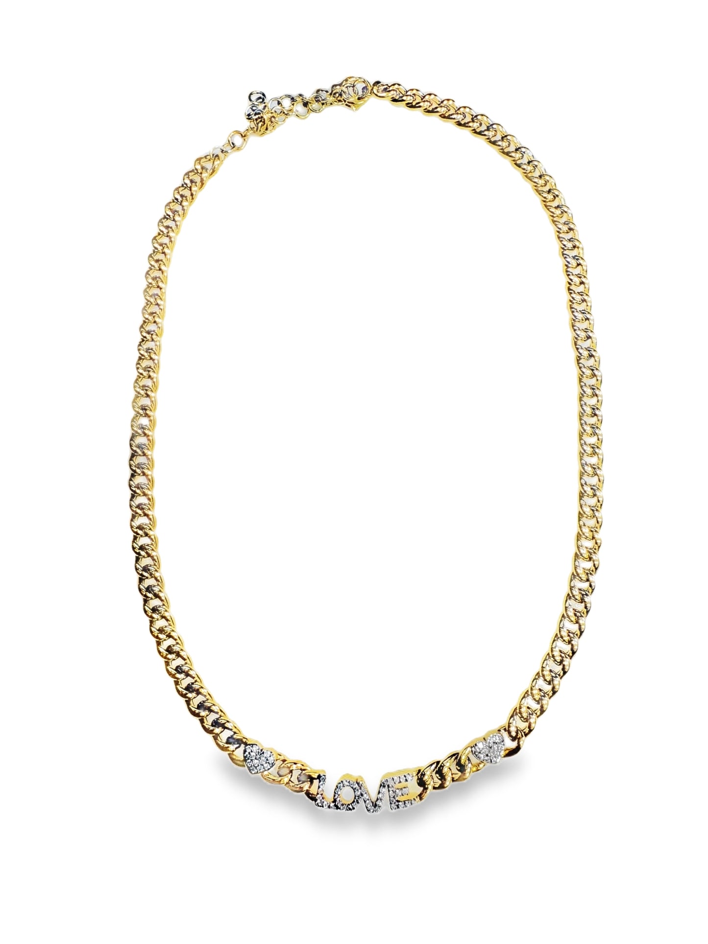 0.39CT Love Diamond Pendant 18k Yellow Gold