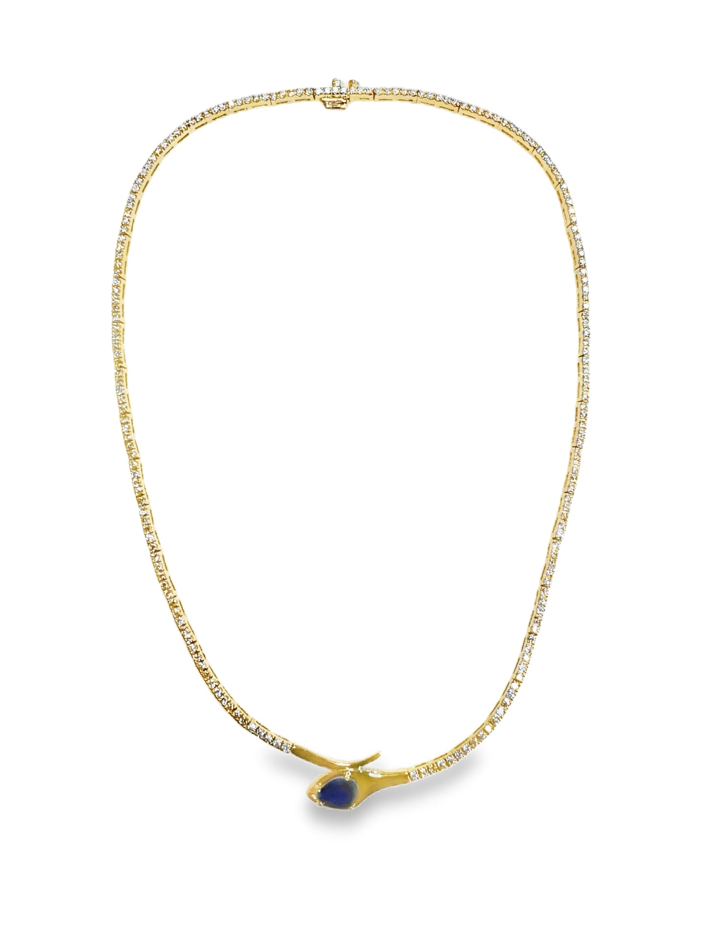 4.51CT Diamond 1.58CT Blue Sapphire Lab Certified Stone 14k Yellow Gold