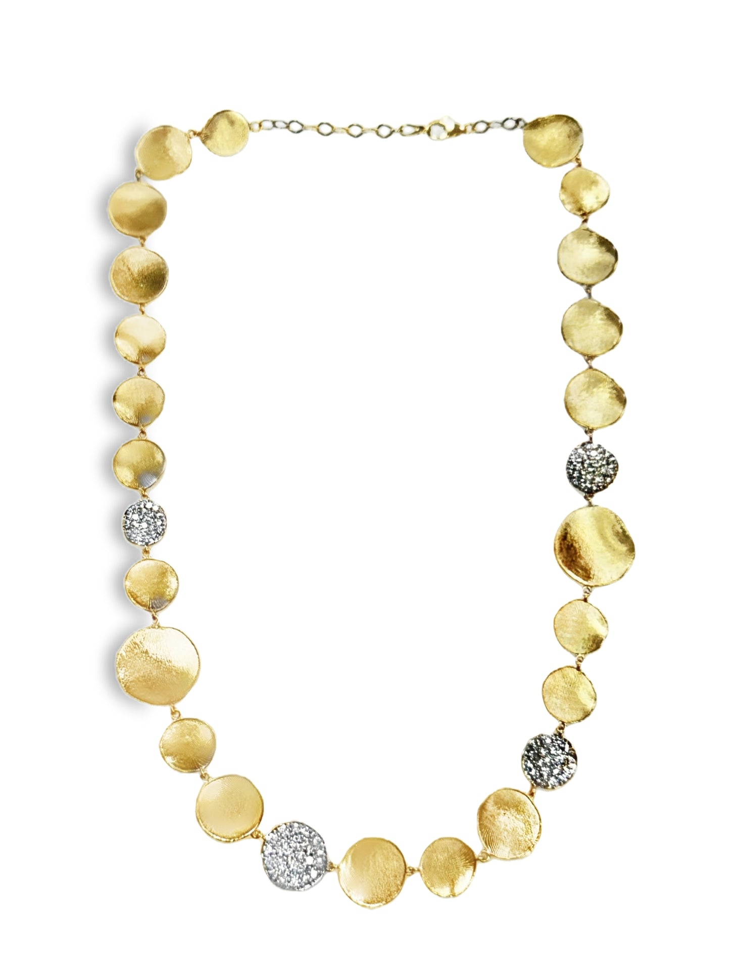 1.65CT Diamond Disc Fashion Necklace 14k Yellow Gold