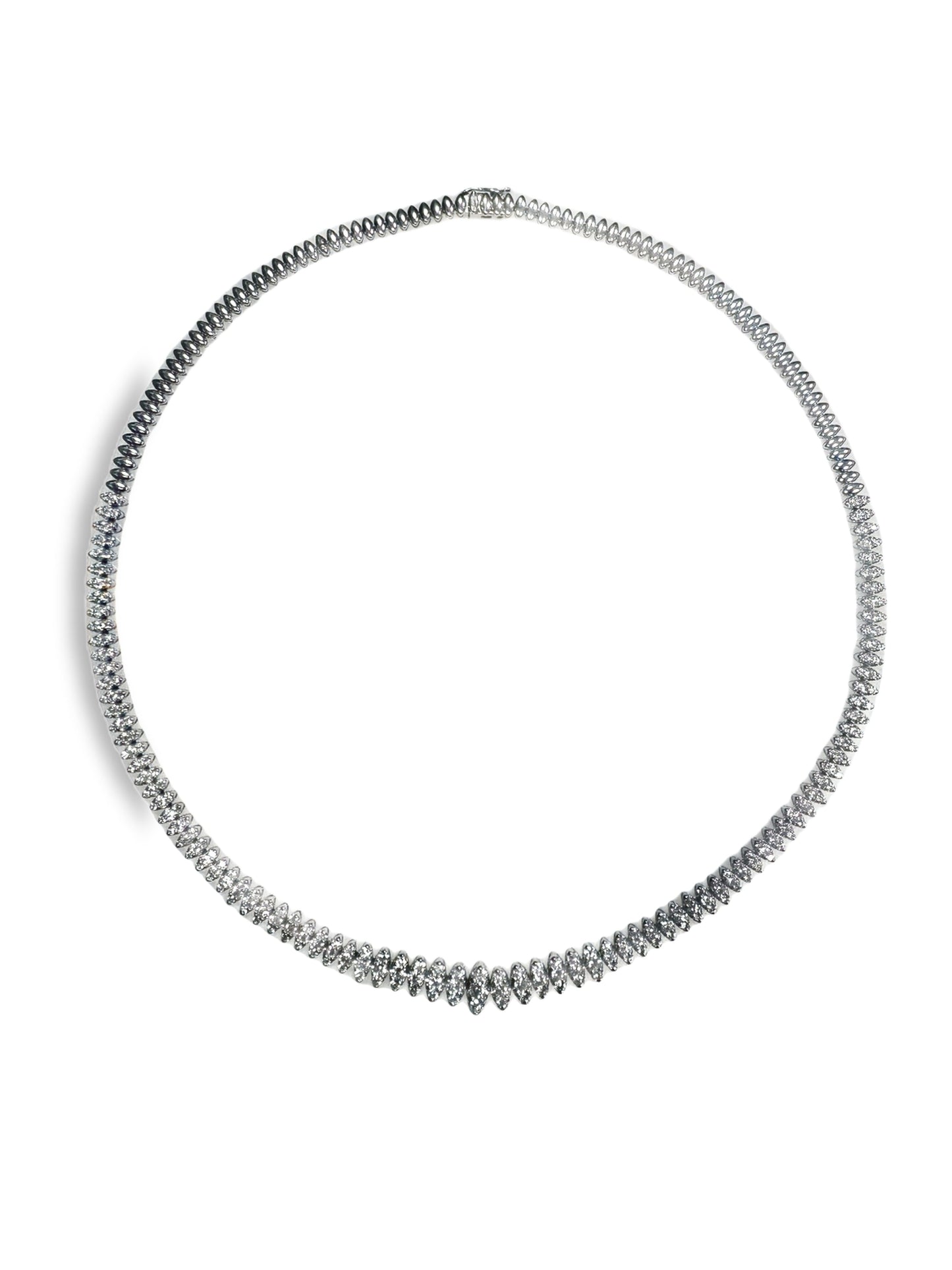 4.27CT Diamond 14k White Gold Necklace