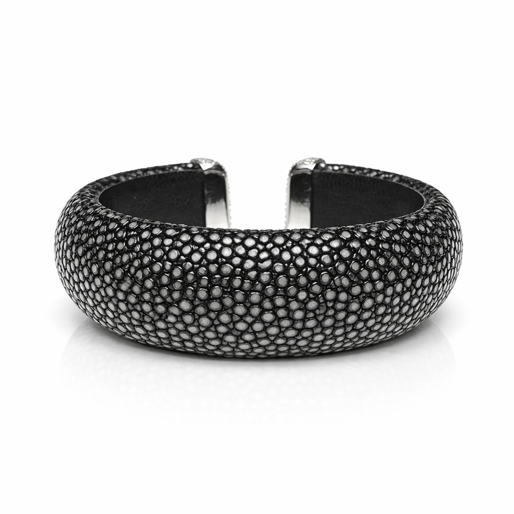 Stingray Cuff Bangle 2.77CT Diamond 14K White Gold