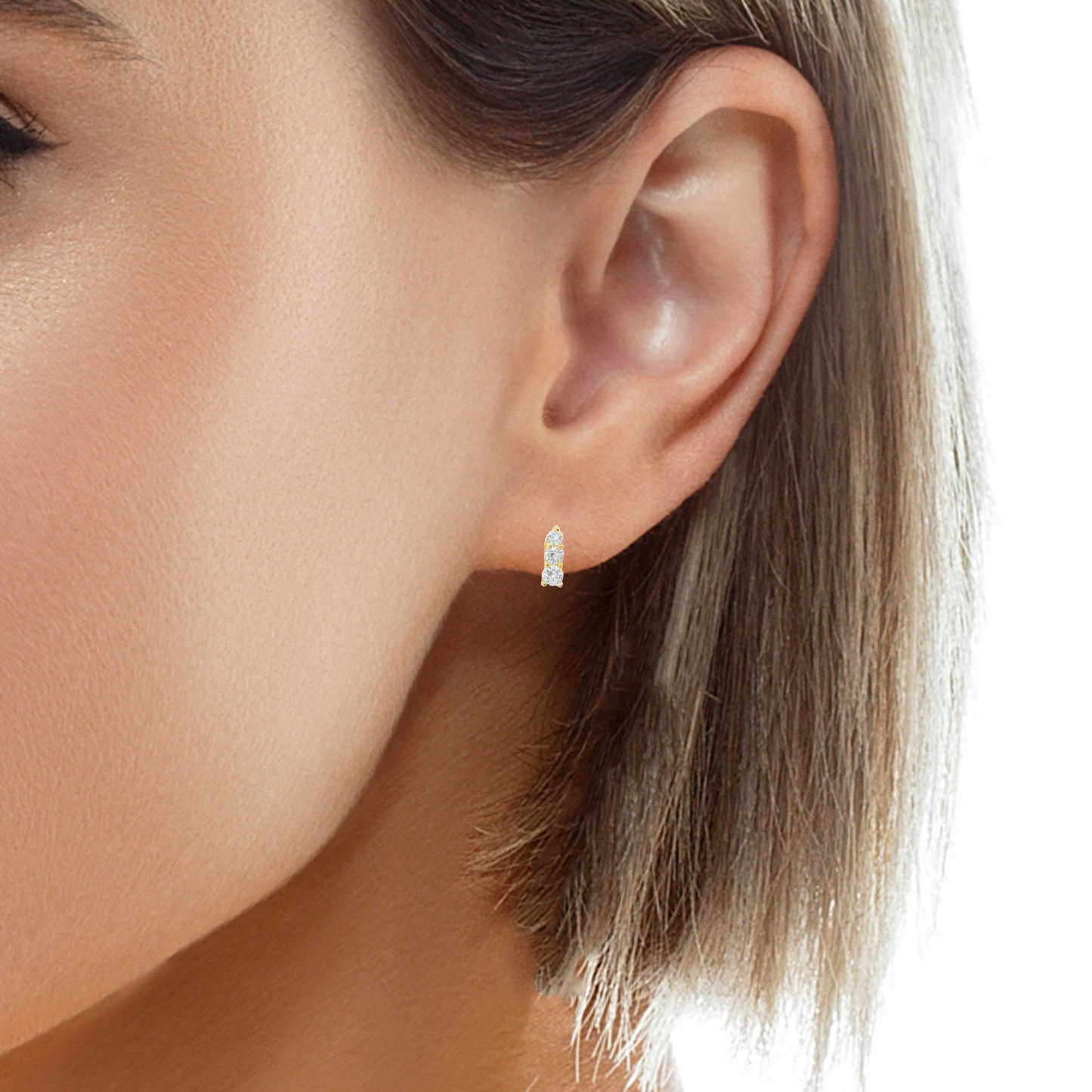0.25CT Diamond Earring 14k Yellow Gold