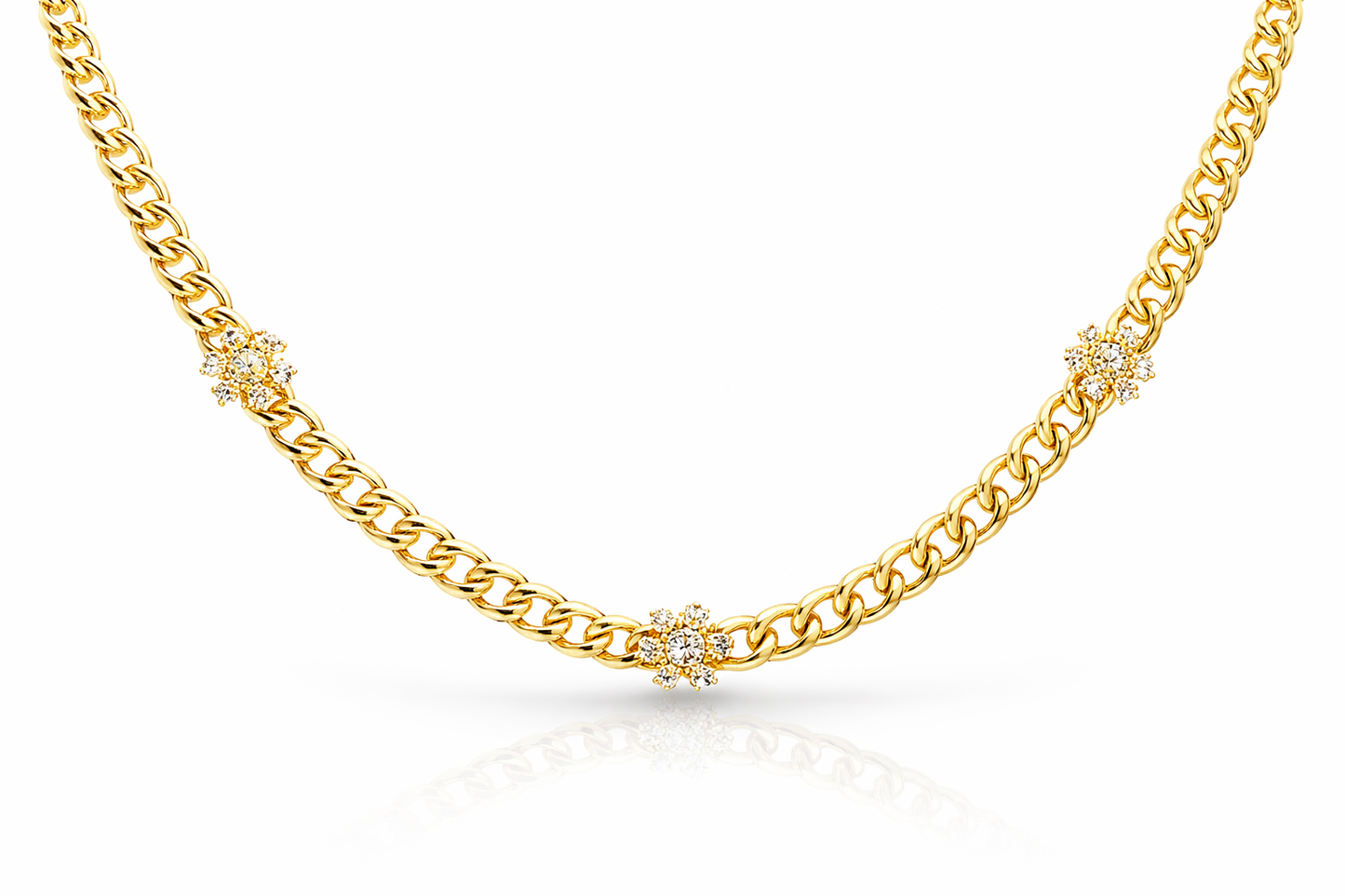 1.50CT Diamond Necklace 18k Yellow Gold