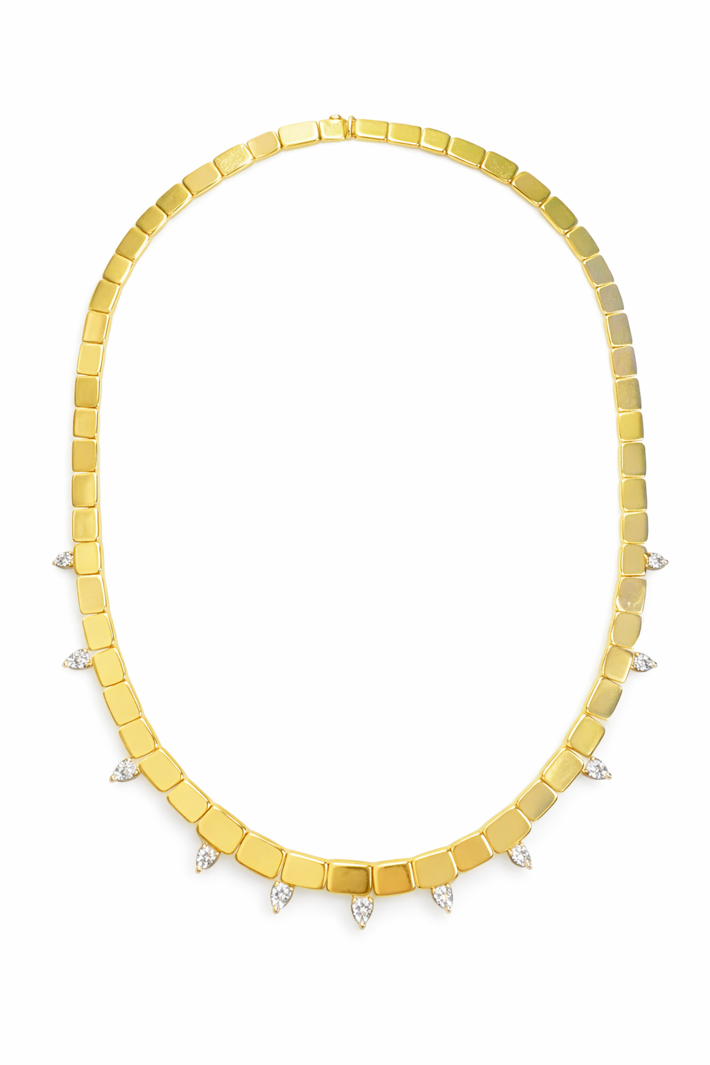 1.48CT Diamond 14k Yellow Gold Necklace