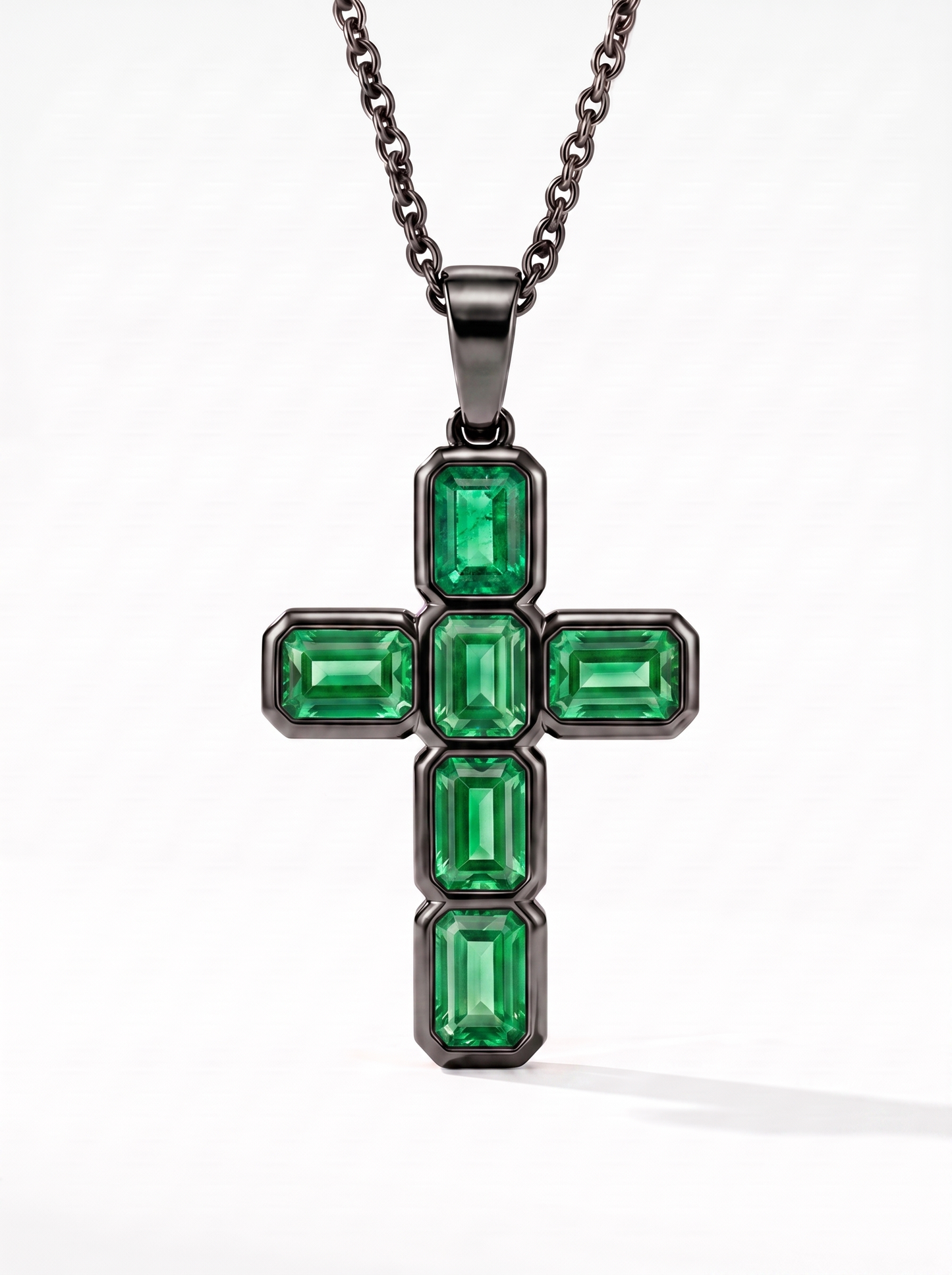 Green Obsidian Cross