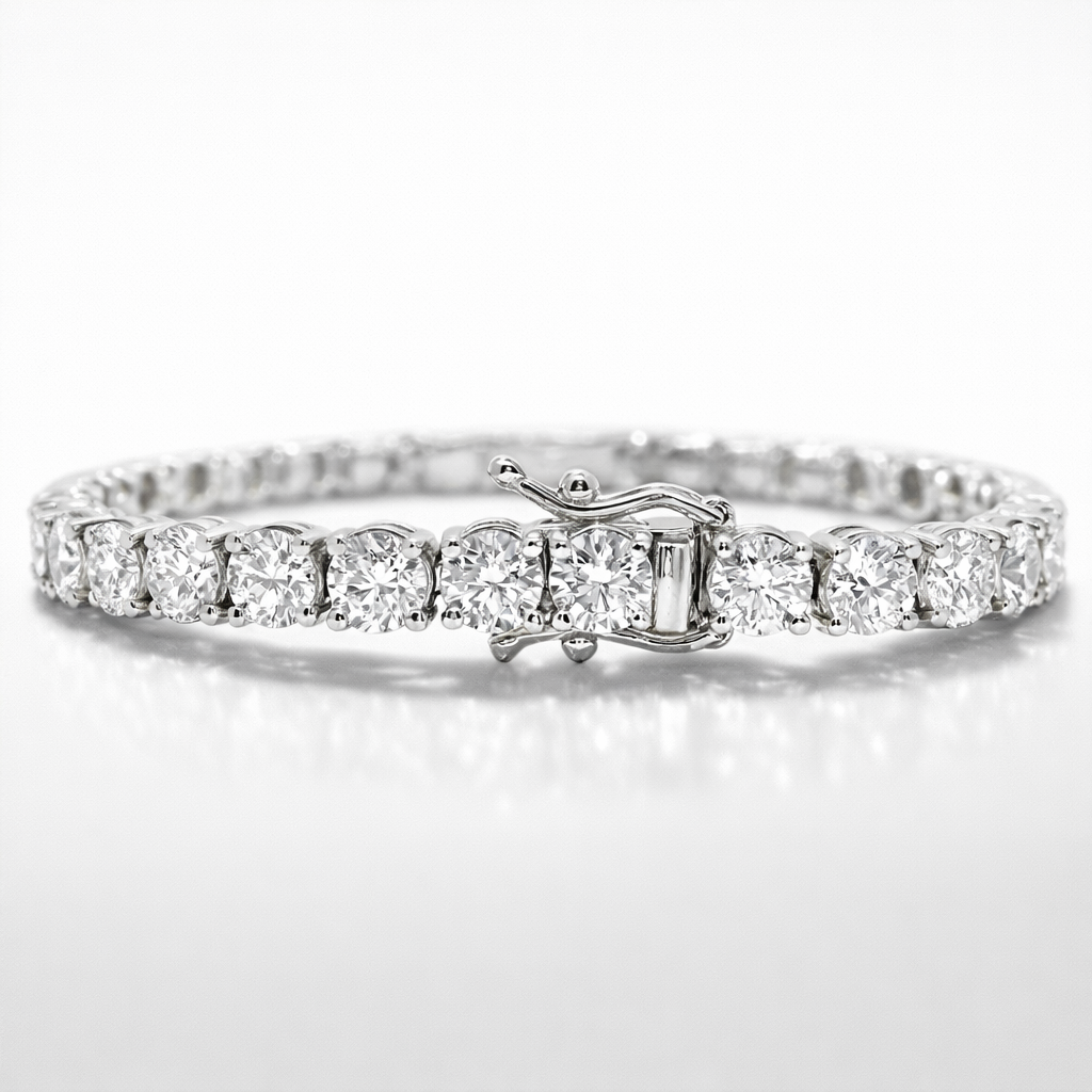 10.72CT Lab Diamond Bracelet 14k White Gold
