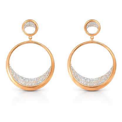 0.38CT Diamond Earrings 14k Rose Gold