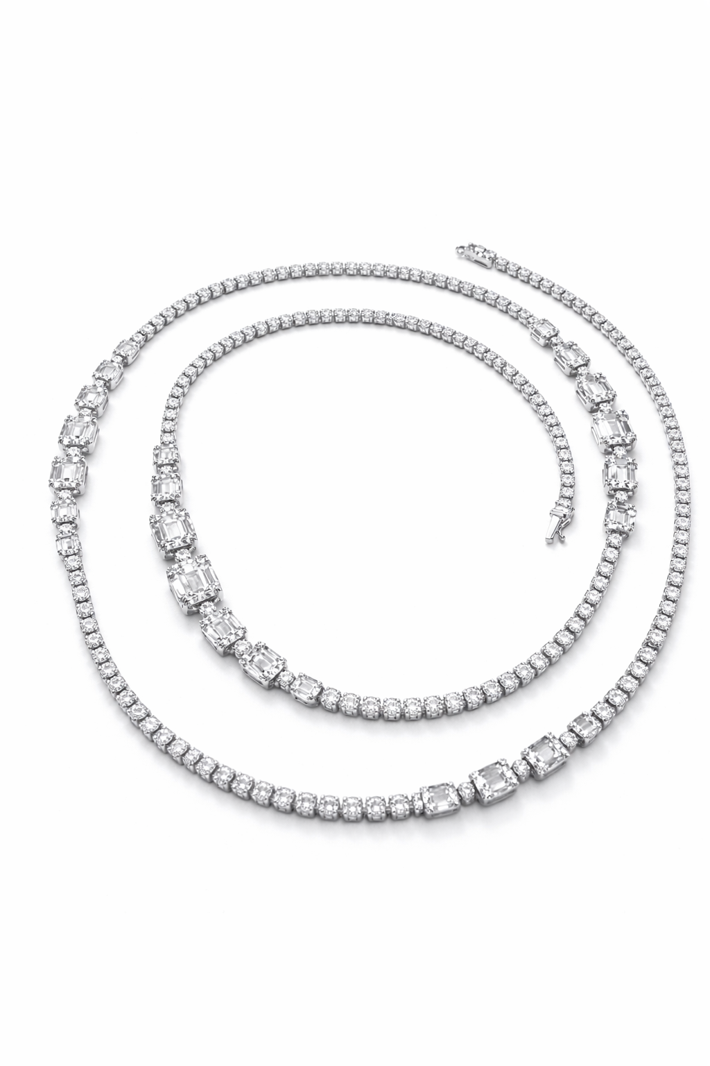 15.62Ct Diamond 18k White Gold Necklace