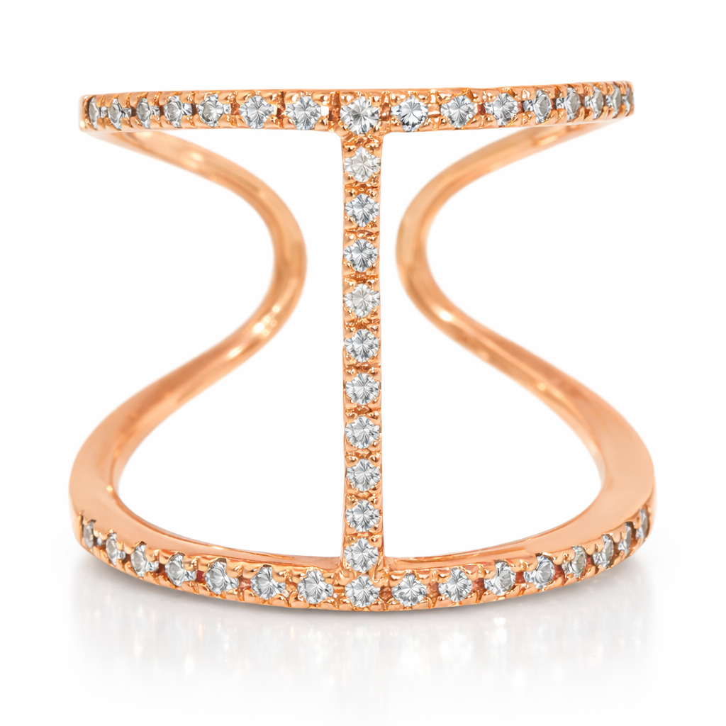 0.35CT Diamond Ring 14K Rose Gold