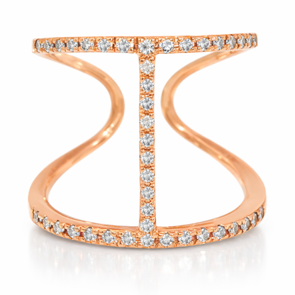 0.35CT Diamond Ring 14K Rose Gold