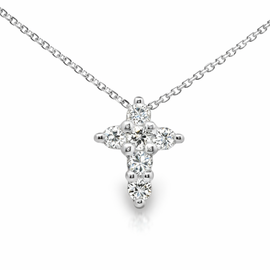 0.80CT Diamond Cross 14k Gold
