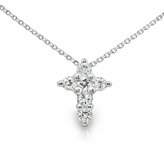 0.18CT Diamond Cross 14k Gold