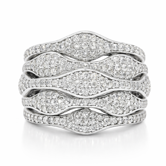 1.62CT Diamond Ring 14K White Gold