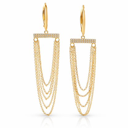 0.14Ct Diamond 14k Rose Gold Earring