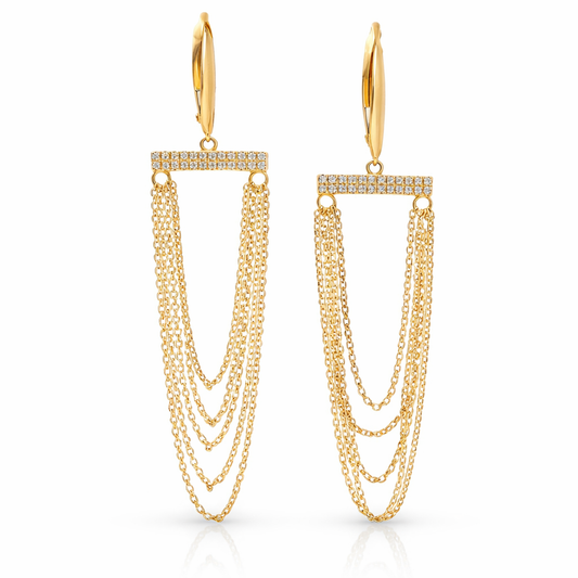 0.14Ct Diamond 14k Rose Gold Earring