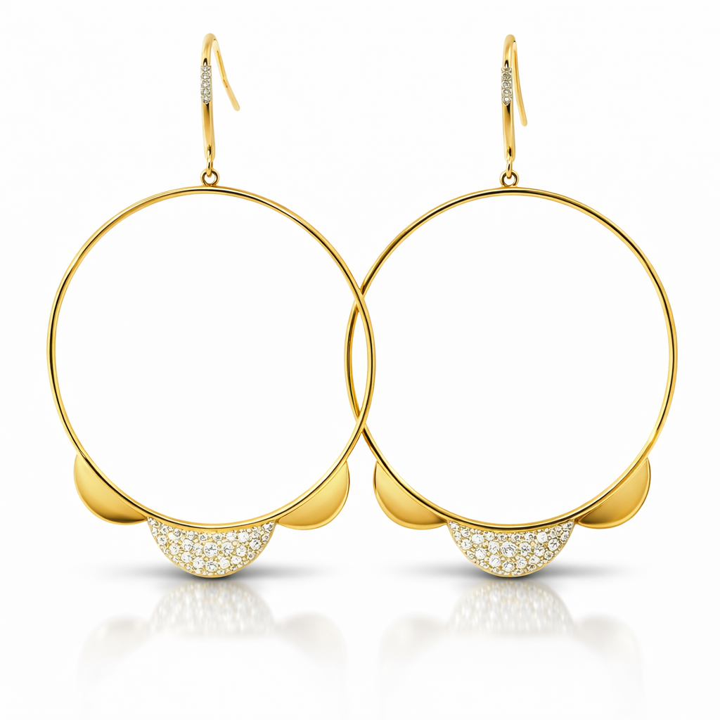 0.34CT Diamond 14k Rose Gold Earring