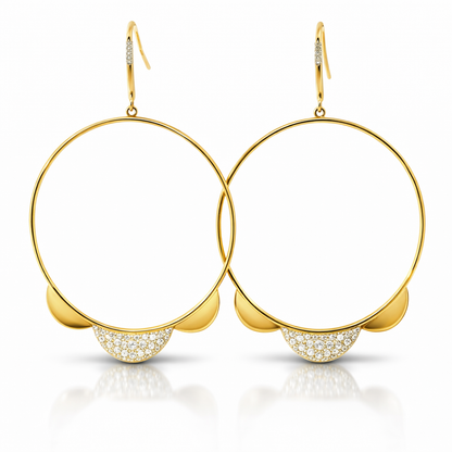 0.34CT Diamond 14k Rose Gold Earring