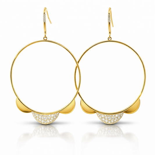 0.34CT Diamond 14k Rose Gold Earring