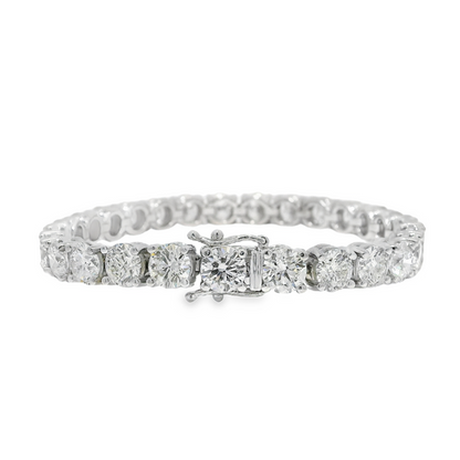 20.74CT Lab Diamond Bracelet 14k White Gold