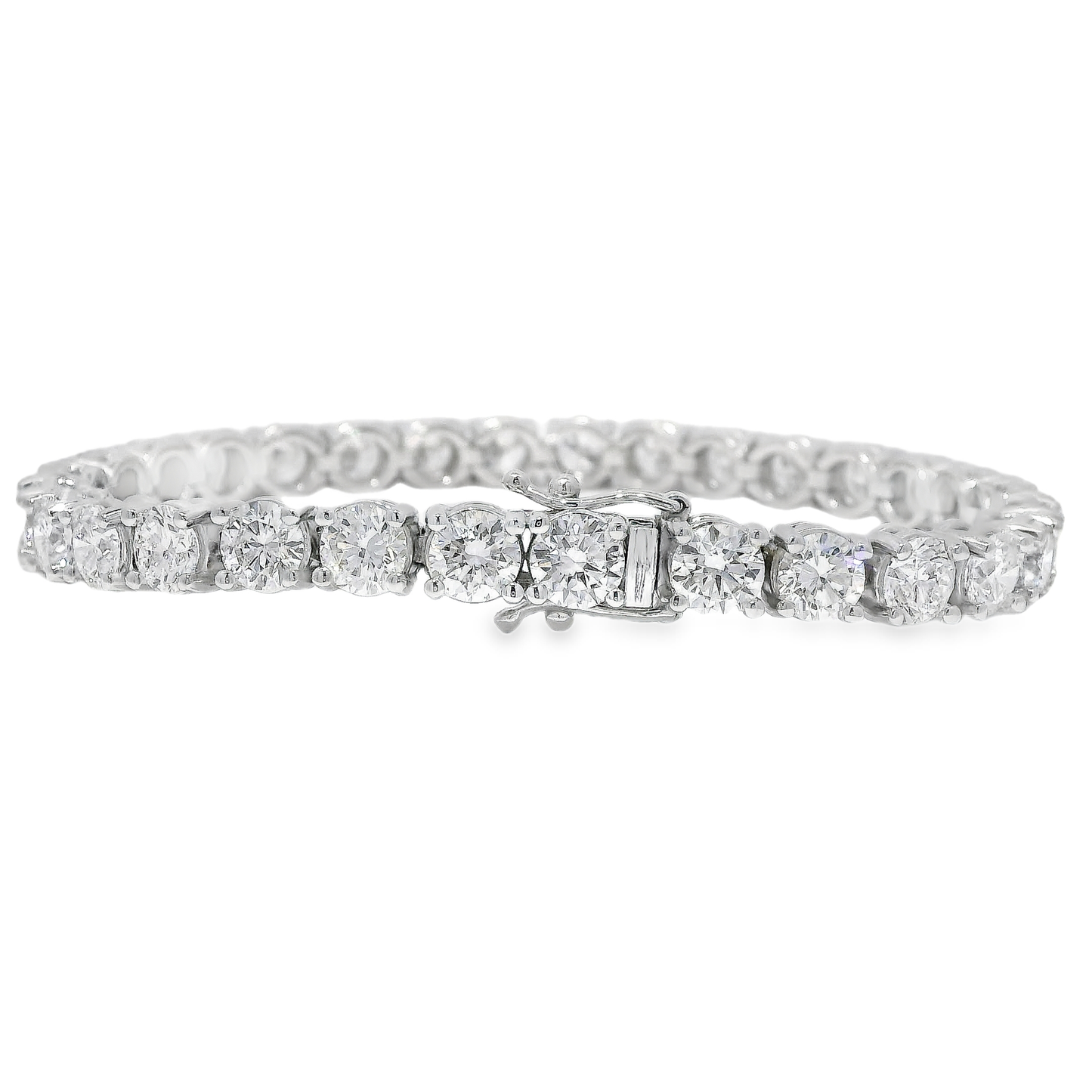 15.31CT  Lab Diamond Bracelet 14K White Gold