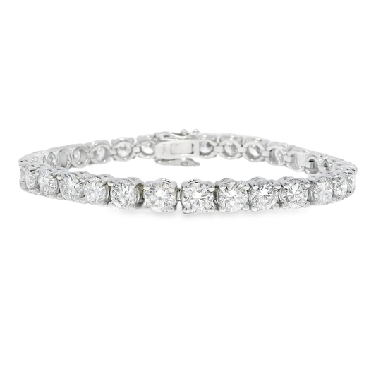 15.31CT  Lab Diamond Bracelet 14K White Gold