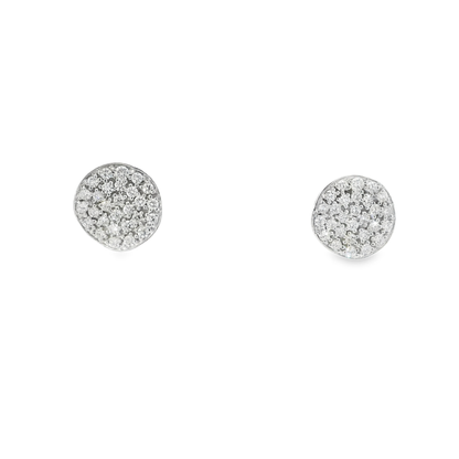 1.22CT Diamond Stud Chip Earrings 14K Gold