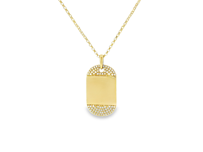 0.17CT Diamond Pendant 14K Gold