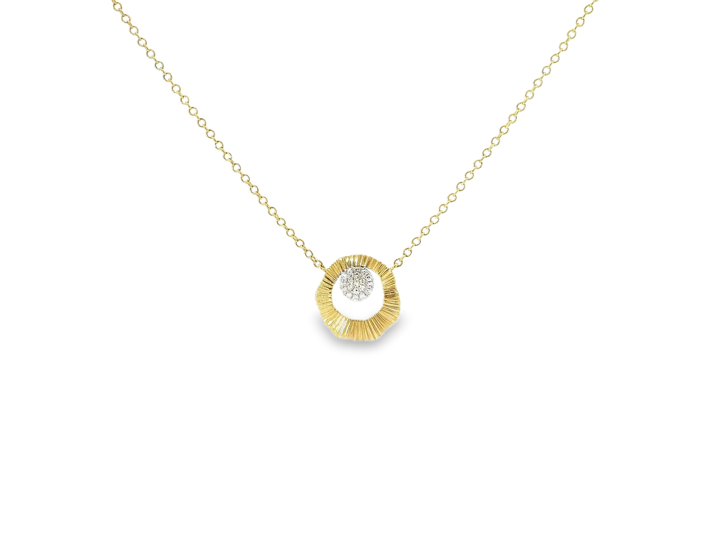 0.06CT Diamond Pendant 14k Gold