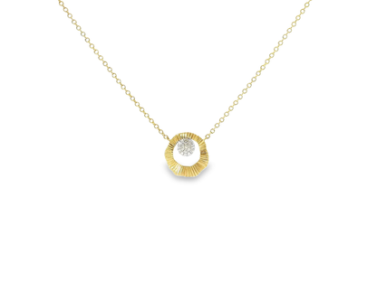 0.06CT Diamond Pendant 14k Gold