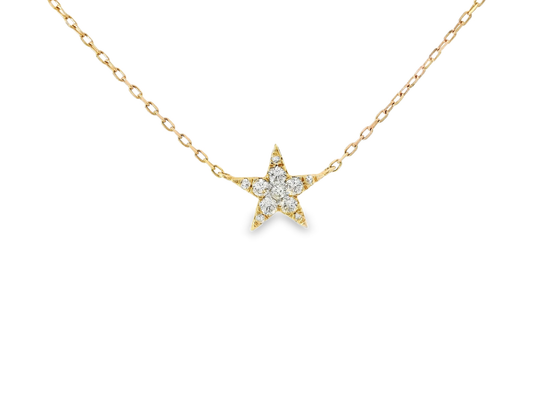 0.05CT Diamond Flower Set Pendant 18K Rose Gold