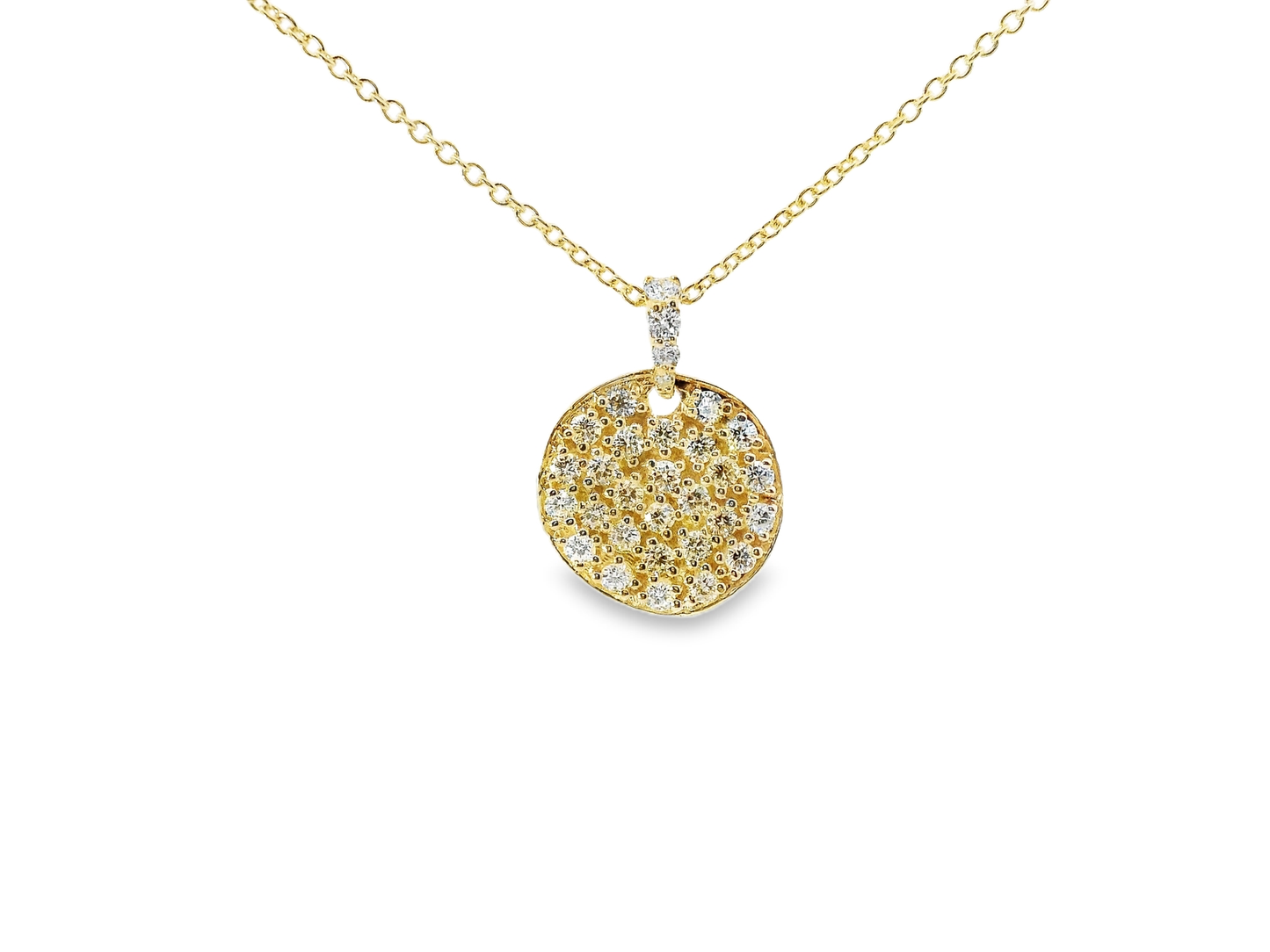 0.65CT Diamond Chip Pendant 14K Gold