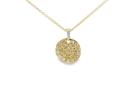 0.65CT Diamond Chip Pendant 14K Gold